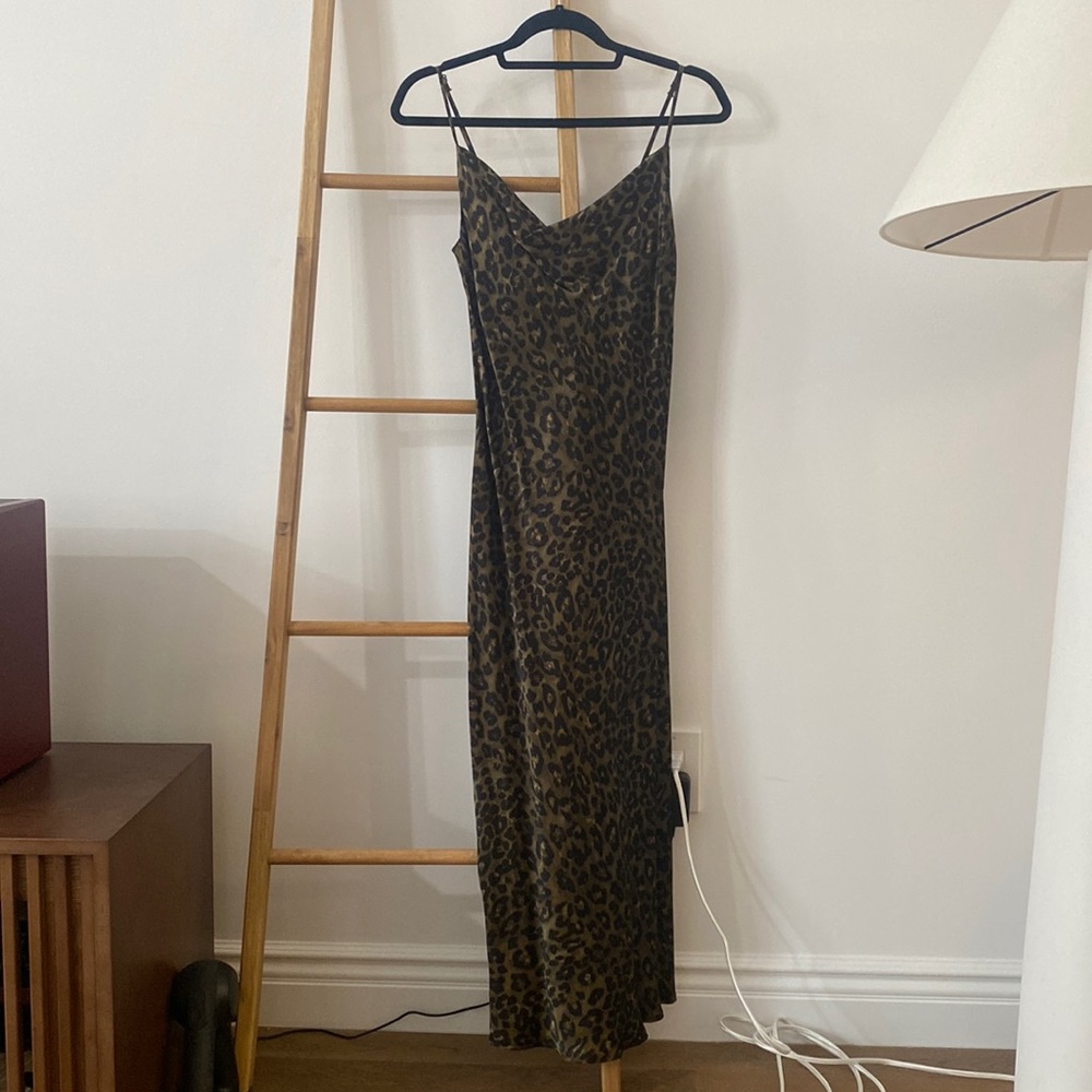 Long Maxi Leopard Print Dress
